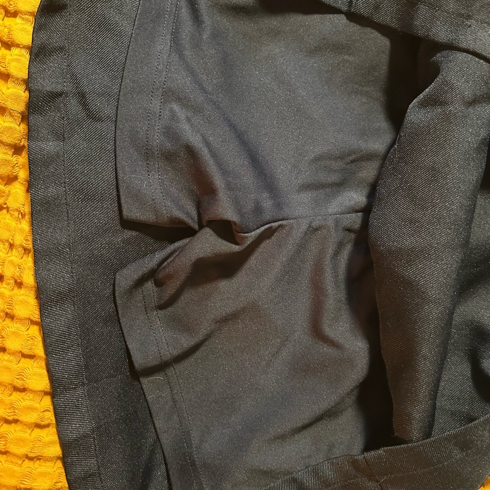 Chaps Navy Pleated A-Line Skirt with Button Accents - Picture 4 of 4